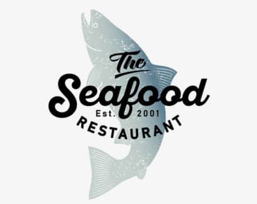 Логотип ресторану морської їжі та риба